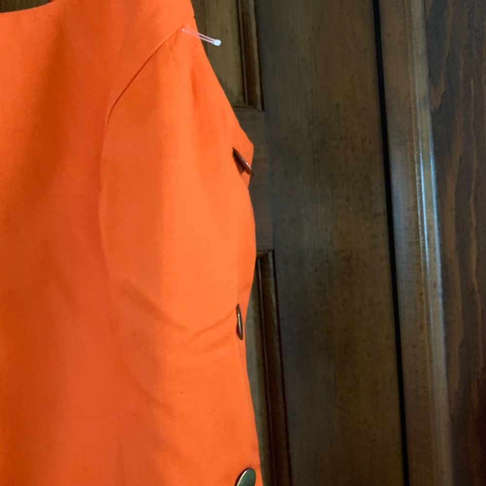 Vintage orange dress with buckles - Picture 3 of 5